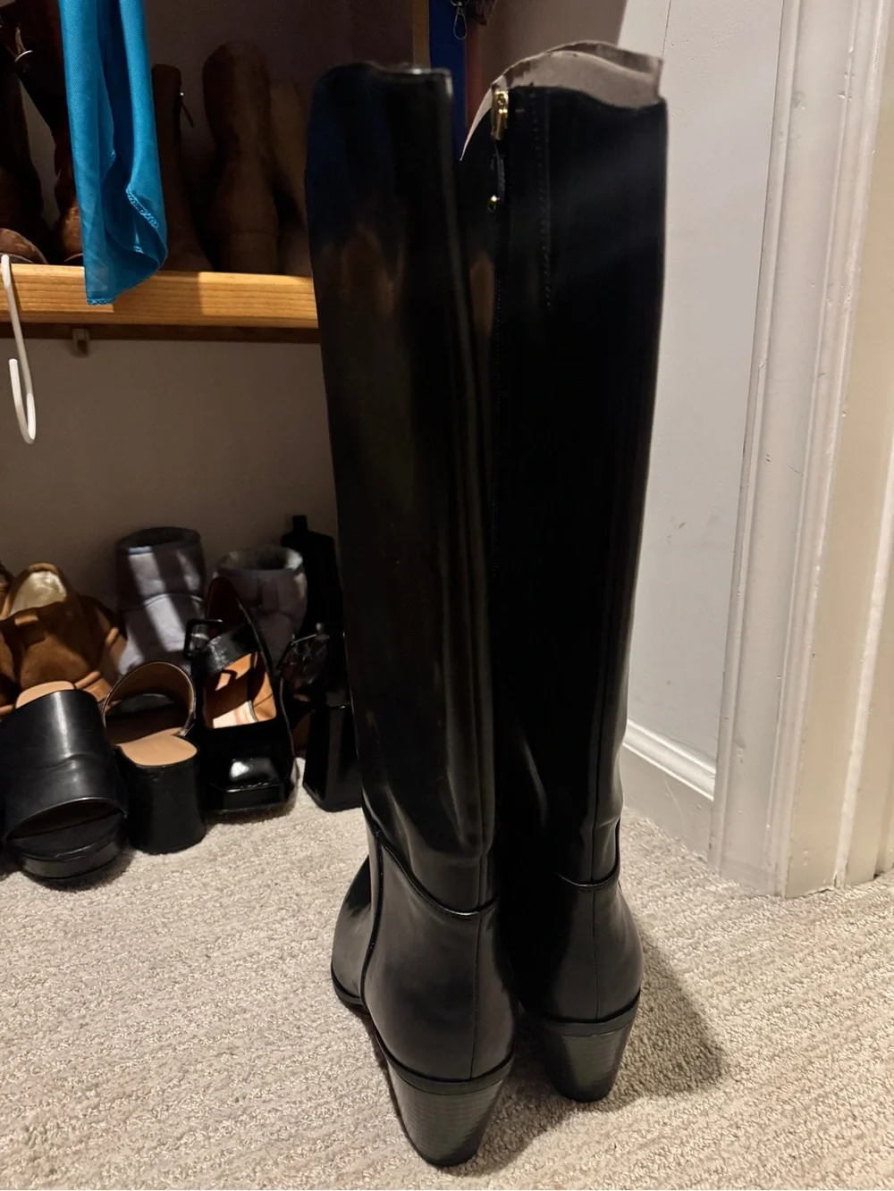 INC International Concepts Black Over-the-Knee Pointed-Toe Boots